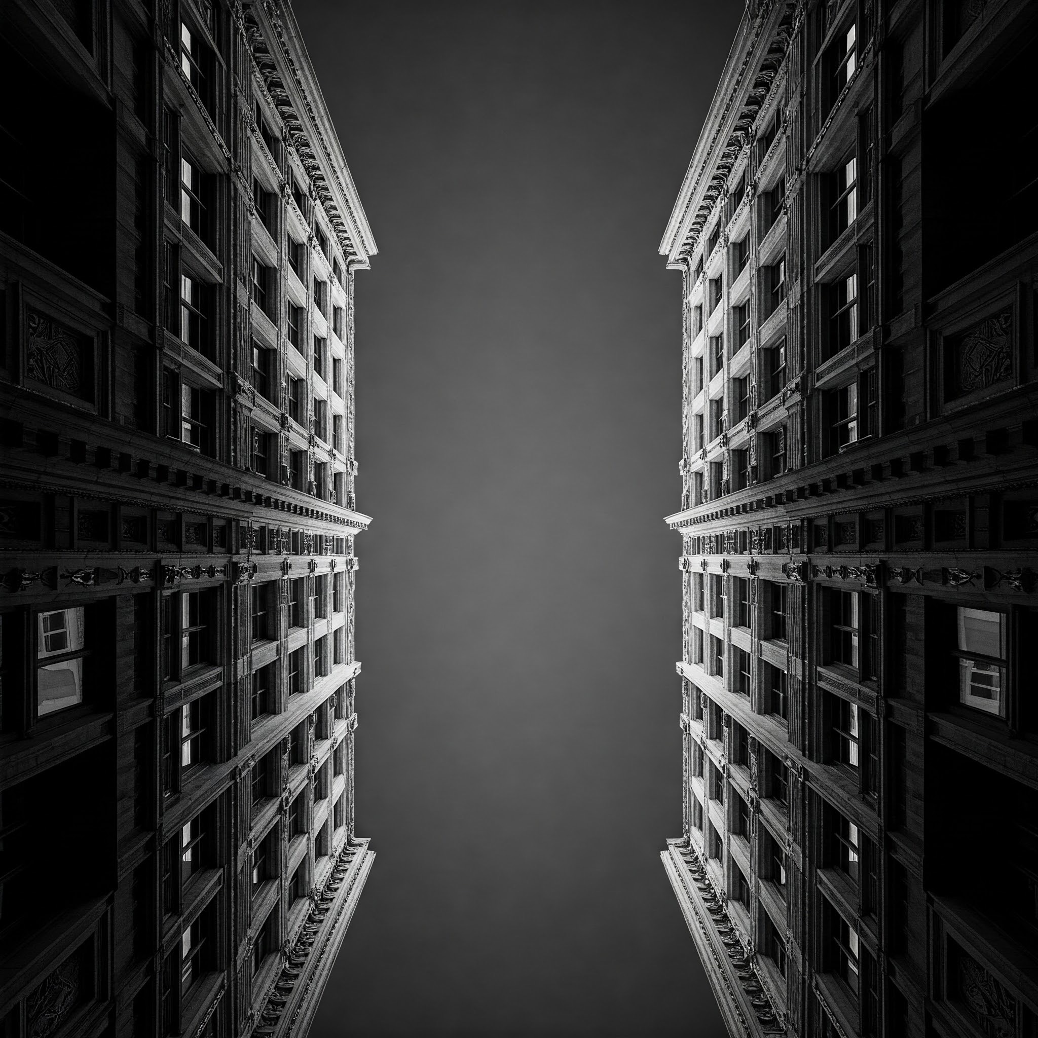 photo of Upward View of Twin Skyscrapers